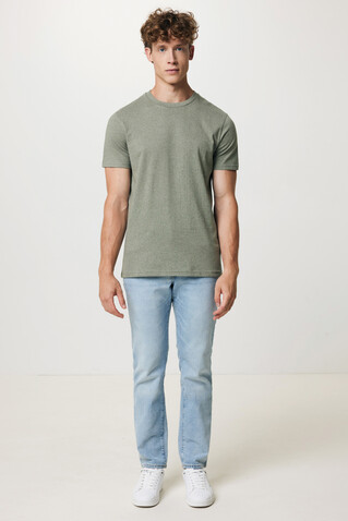 IQONIQ Manuel ungefärbtes T-Shirt aus recycelter Baumwolle heather green bedrucken, Art.-Nr. T9101.015.XS