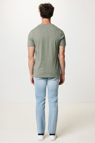 IQONIQ Manuel ungefärbtes T-Shirt aus recycelter Baumwolle heather green bedrucken, Art.-Nr. T9101.015.XS