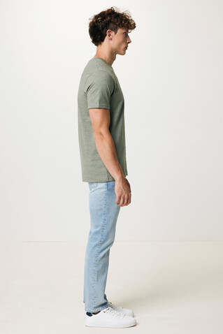 IQONIQ Manuel ungefärbtes T-Shirt aus recycelter Baumwolle heather green bedrucken, Art.-Nr. T9101.015.XS