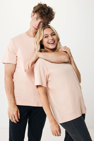 IQONIQ Kakadu relaxed T-Shirt aus recycelter Baumwolle peach nectar bedrucken, Art.-Nr. T9103.038.XS