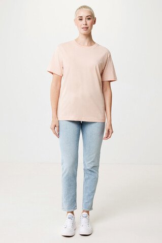IQONIQ Kakadu relaxed T-Shirt aus recycelter Baumwolle peach nectar bedrucken, Art.-Nr. T9103.038.XS