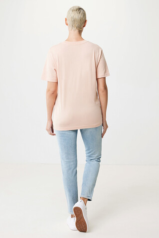 IQONIQ Kakadu relaxed T-Shirt aus recycelter Baumwolle peach nectar bedrucken, Art.-Nr. T9103.038.XS