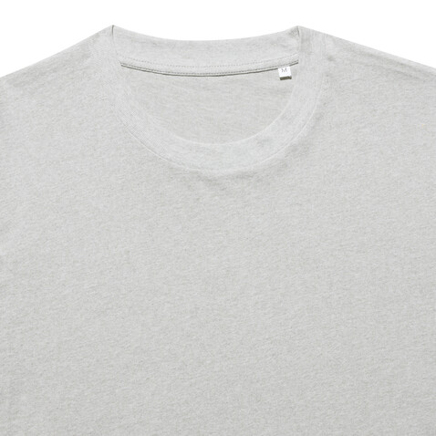IQONIQ Kakadu relaxed T-Shirt aus recycelter Baumwolle heather grey bedrucken, Art.-Nr. T9103.013.XXS