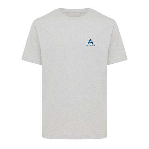 IQONIQ Kakadu relaxed T-Shirt aus recycelter Baumwolle heather grey bedrucken, Art.-Nr. T9103.013.XXS