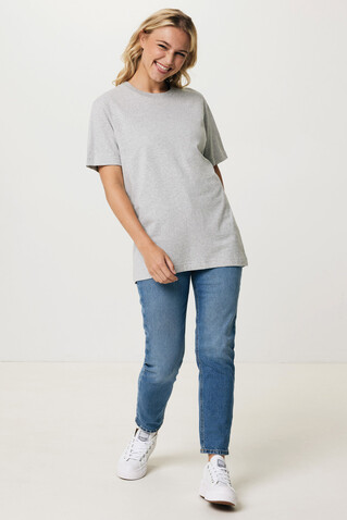 IQONIQ Kakadu relaxed T-Shirt aus recycelter Baumwolle heather grey bedrucken, Art.-Nr. T9103.013.XXS
