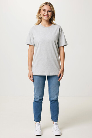 IQONIQ Kakadu relaxed T-Shirt aus recycelter Baumwolle heather grey bedrucken, Art.-Nr. T9103.013.XXS