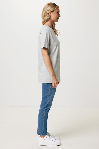 IQONIQ Kakadu relaxed T-Shirt aus recycelter Baumwolle heather grey bedrucken, Art.-Nr. T9103.013.XXS