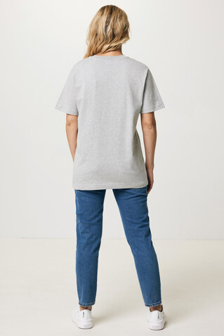 IQONIQ Kakadu relaxed T-Shirt aus recycelter Baumwolle heather grey bedrucken, Art.-Nr. T9103.013.XXS