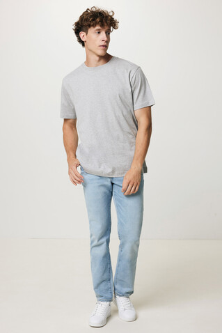 IQONIQ Kakadu relaxed T-Shirt aus recycelter Baumwolle heather grey bedrucken, Art.-Nr. T9103.013.XXS