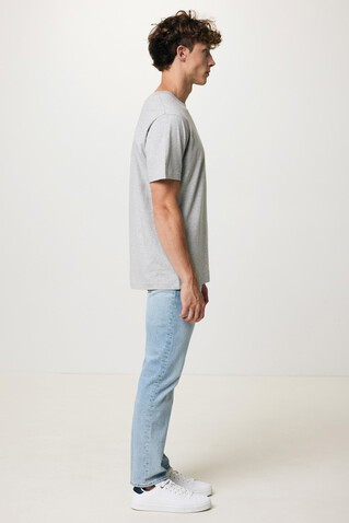 IQONIQ Kakadu relaxed T-Shirt aus recycelter Baumwolle heather grey bedrucken, Art.-Nr. T9103.013.XXS