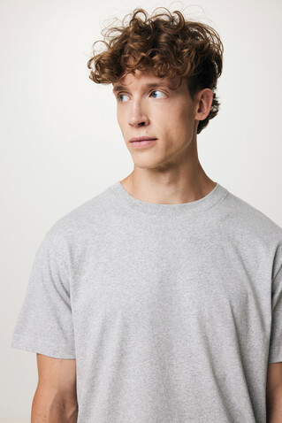IQONIQ Kakadu relaxed T-Shirt aus recycelter Baumwolle heather grey bedrucken, Art.-Nr. T9103.013.XXS