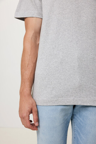 IQONIQ Kakadu relaxed T-Shirt aus recycelter Baumwolle heather grey bedrucken, Art.-Nr. T9103.013.XXS
