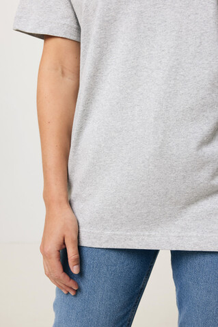 IQONIQ Kakadu relaxed T-Shirt aus recycelter Baumwolle heather grey bedrucken, Art.-Nr. T9103.013.XXS