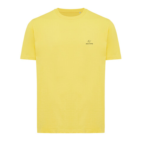 IQONIQ Sierra Lightweight T-Shirt aus recycelter Baumwolle gelb bedrucken, Art.-Nr. T9104.045.M