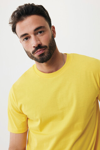IQONIQ Sierra Lightweight T-Shirt aus recycelter Baumwolle gelb bedrucken, Art.-Nr. T9104.045.M