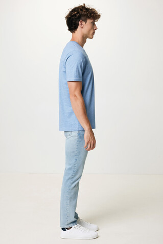IQONIQ Sierra Lightweight T-Shirt aus recycelter Baumwolle light heather blue bedrucken, Art.-Nr. T9104.042.XXXL