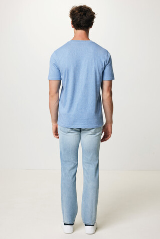 IQONIQ Sierra Lightweight T-Shirt aus recycelter Baumwolle light heather blue bedrucken, Art.-Nr. T9104.042.XXXL