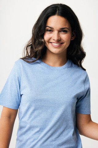 IQONIQ Sierra Lightweight T-Shirt aus recycelter Baumwolle light heather blue bedrucken, Art.-Nr. T9104.042.XXXL