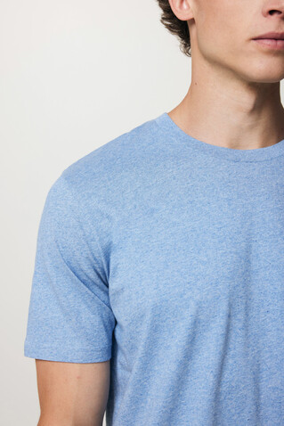 IQONIQ Sierra Lightweight T-Shirt aus recycelter Baumwolle light heather blue bedrucken, Art.-Nr. T9104.042.XXXL