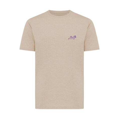 IQONIQ Sierra Lightweight T-Shirt aus recycelter Baumwolle light heather brown bedrucken, Art.-Nr. T9104.041.L