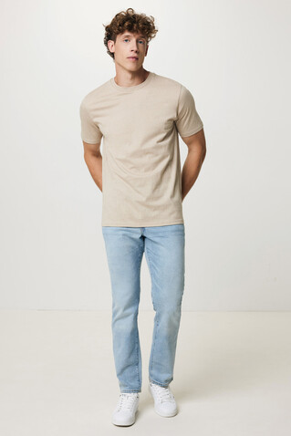 IQONIQ Sierra Lightweight T-Shirt aus recycelter Baumwolle light heather brown bedrucken, Art.-Nr. T9104.041.L
