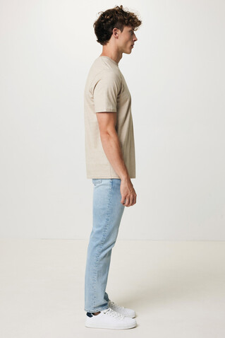 IQONIQ Sierra Lightweight T-Shirt aus recycelter Baumwolle light heather brown bedrucken, Art.-Nr. T9104.041.L