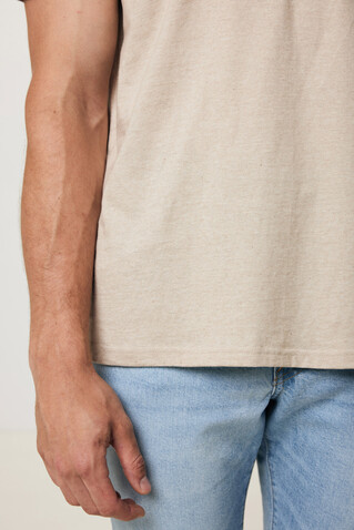 IQONIQ Sierra Lightweight T-Shirt aus recycelter Baumwolle light heather brown bedrucken, Art.-Nr. T9104.041.L
