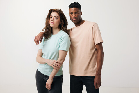 IQONIQ Sierra Lightweight T-Shirt aus recycelter Baumwolle peach nectar bedrucken, Art.-Nr. T9104.038.M