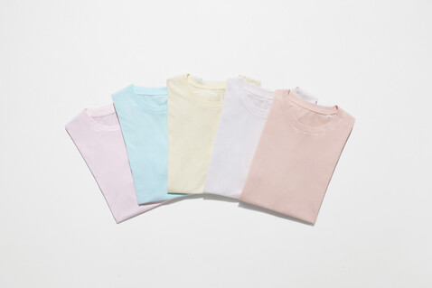 IQONIQ Sierra Lightweight T-Shirt aus recycelter Baumwolle peach nectar bedrucken, Art.-Nr. T9104.038.M