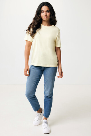 IQONIQ Sierra Lightweight T-Shirt aus recycelter Baumwolle cream yellow bedrucken, Art.-Nr. T9104.036.XL