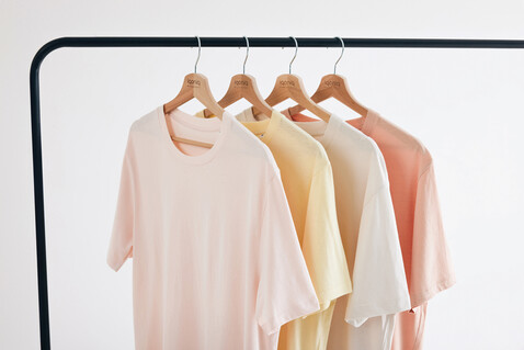 IQONIQ Sierra Lightweight T-Shirt aus recycelter Baumwolle cream yellow bedrucken, Art.-Nr. T9104.036.XL