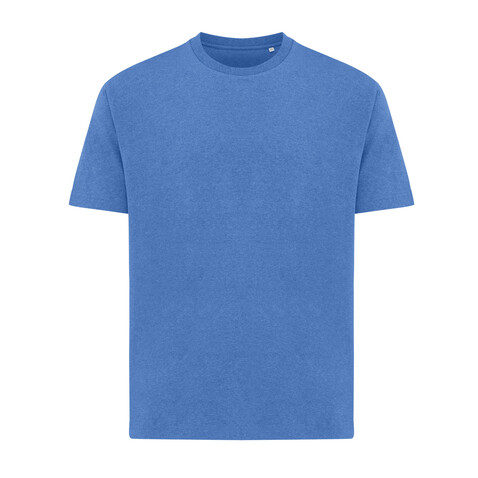 IQONIQ Teide T-Shirt aus recycelter Baumwolle heather blue bedrucken, Art.-Nr. T9105.024.L