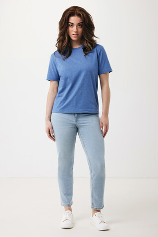 IQONIQ Teide T-Shirt aus recycelter Baumwolle heather blue bedrucken, Art.-Nr. T9105.024.L