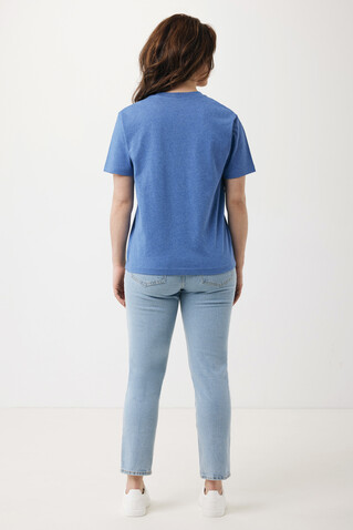IQONIQ Teide T-Shirt aus recycelter Baumwolle heather blue bedrucken, Art.-Nr. T9105.024.L