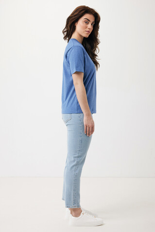 IQONIQ Teide T-Shirt aus recycelter Baumwolle heather blue bedrucken, Art.-Nr. T9105.024.L