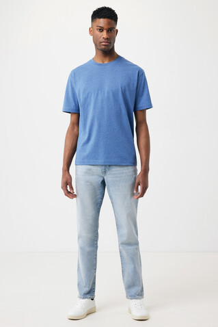 IQONIQ Teide T-Shirt aus recycelter Baumwolle heather blue bedrucken, Art.-Nr. T9105.024.L