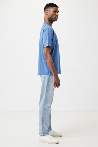 IQONIQ Teide T-Shirt aus recycelter Baumwolle heather blue bedrucken, Art.-Nr. T9105.024.L