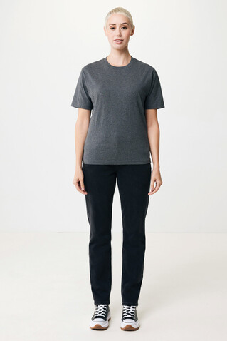 IQONIQ Teide T-Shirt aus recycelter Baumwolle heather anthracite bedrucken, Art.-Nr. T9105.014.XXS