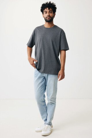 IQONIQ Teide T-Shirt aus recycelter Baumwolle heather anthracite bedrucken, Art.-Nr. T9105.014.XXS