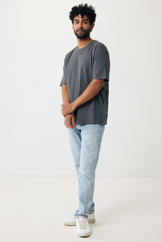 IQONIQ Teide T-Shirt aus recycelter Baumwolle heather anthracite bedrucken, Art.-Nr. T9105.014.XXS