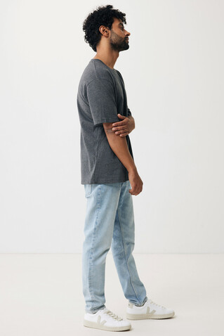 IQONIQ Teide T-Shirt aus recycelter Baumwolle heather anthracite bedrucken, Art.-Nr. T9105.014.XXS