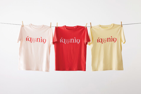 IQONIQ Brett T-Shirt aus recycelter Baumwolle cloud pink bedrucken, Art.-Nr. T9107.039.L