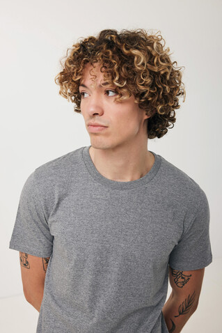 IQONIQ Brett T-Shirt aus recycelter Baumwolle light heather anthracite bedrucken, Art.-Nr. T9107.034.XL