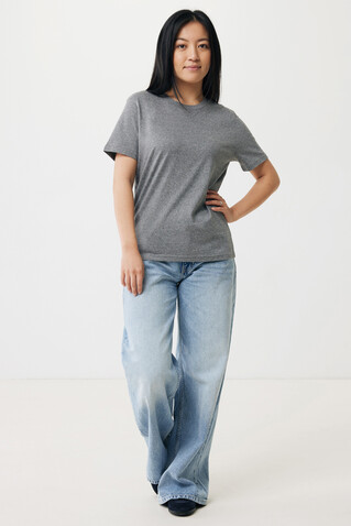 IQONIQ Brett T-Shirt aus recycelter Baumwolle light heather anthracite bedrucken, Art.-Nr. T9107.034.XL