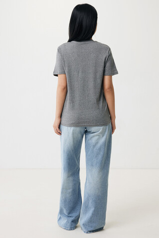 IQONIQ Brett T-Shirt aus recycelter Baumwolle light heather anthracite bedrucken, Art.-Nr. T9107.034.XL