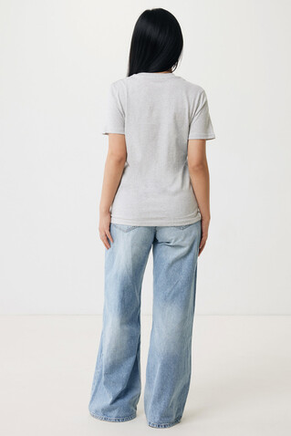 IQONIQ Brett T-Shirt aus recycelter Baumwolle light heather grey bedrucken, Art.-Nr. T9107.032.L