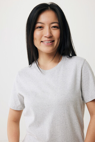 IQONIQ Brett T-Shirt aus recycelter Baumwolle light heather grey bedrucken, Art.-Nr. T9107.032.L