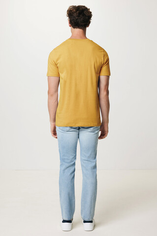 IQONIQ Brett T-Shirt aus recycelter Baumwolle ochre yellow bedrucken, Art.-Nr. T9107.021.XXXL