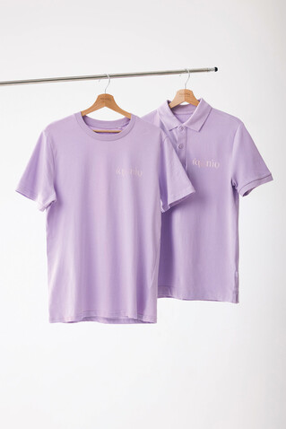IQONIQ Brett T-Shirt aus recycelter Baumwolle lavender bedrucken, Art.-Nr. T9107.011.XS