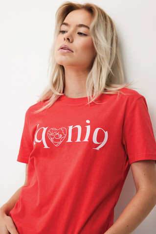 IQONIQ Brett T-Shirt aus recycelter Baumwolle luscious red bedrucken, Art.-Nr. T9107.008.XXXL